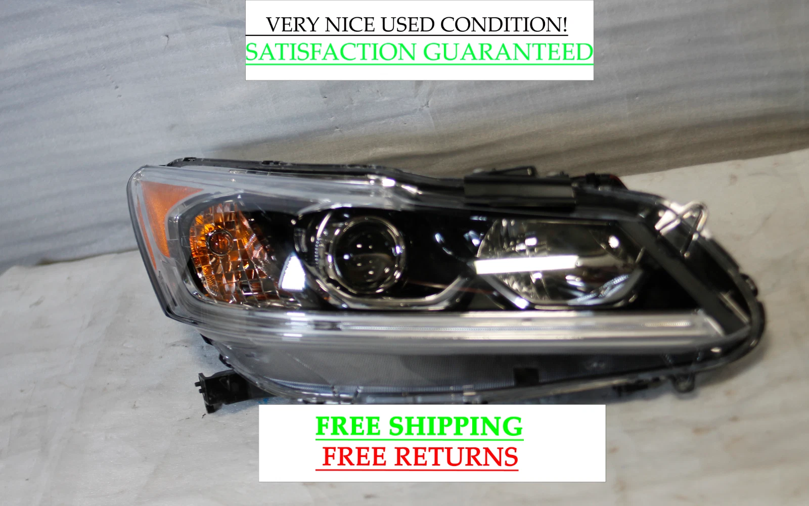 2016-2017 Honda Accord Right Passenger Side Led Headlight Capa