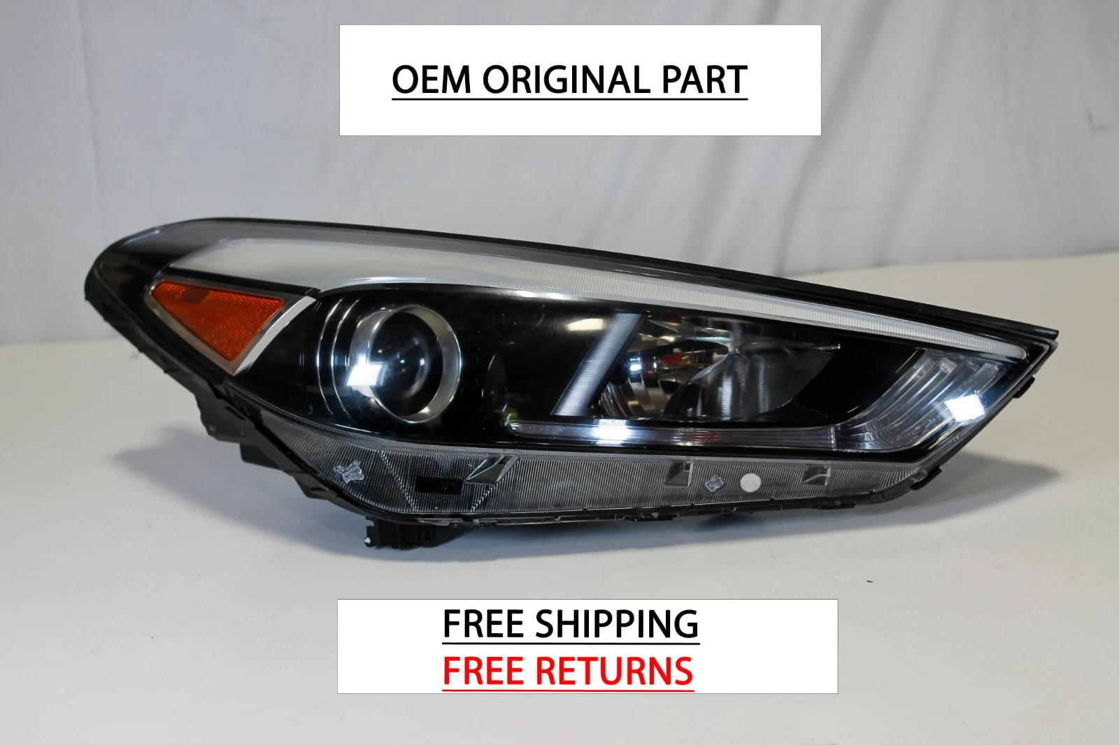 2016-2018 HYUNDA TUCSON RIGHT PASSENGER SIDE HALOGEN HEADLIGHT NICE OEM