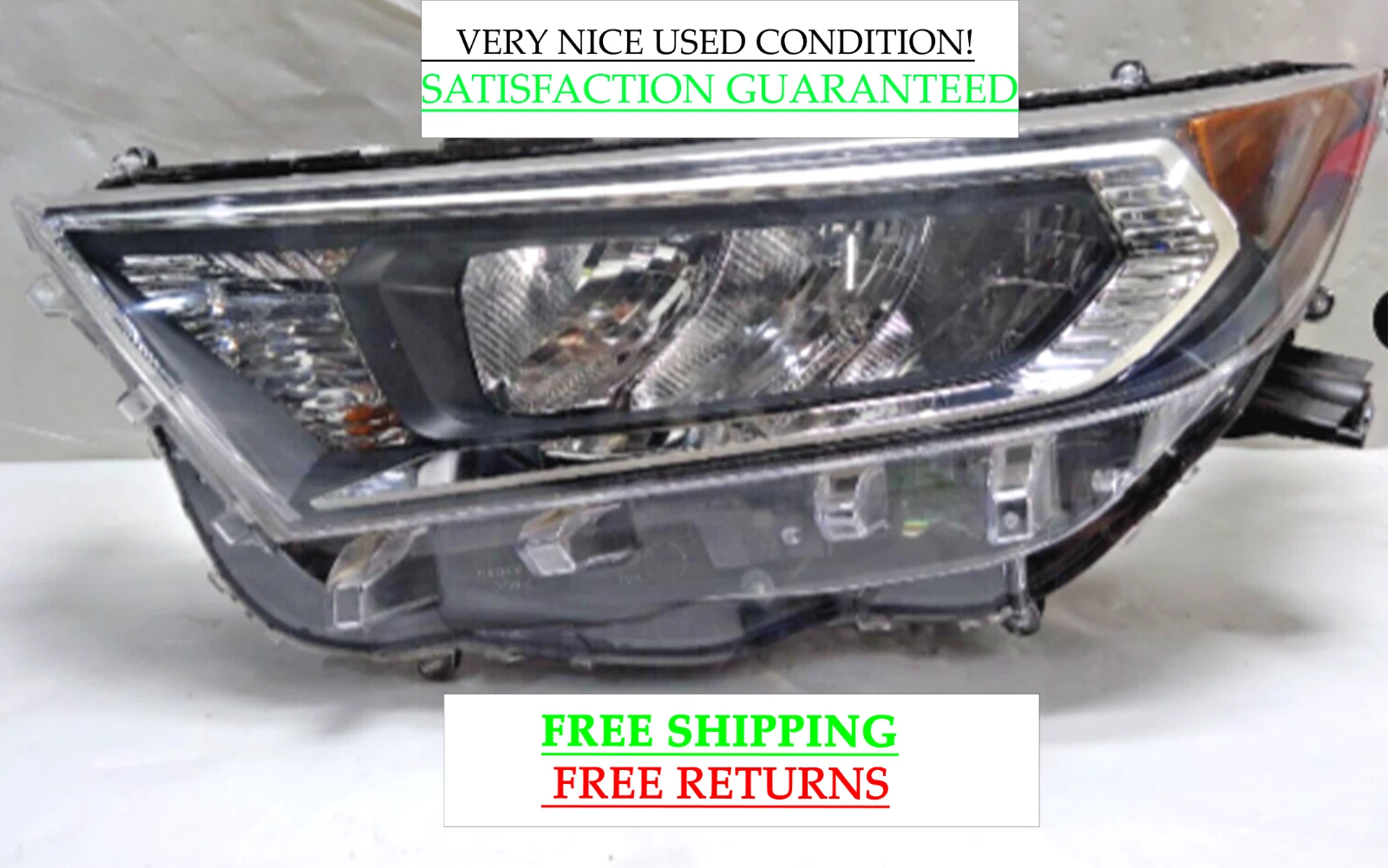 2019-2024 TOYOTA RAV4 LEFT DRIVERS SIDE HALOGEN WITH DRL HEADLIGHT NICE OEM