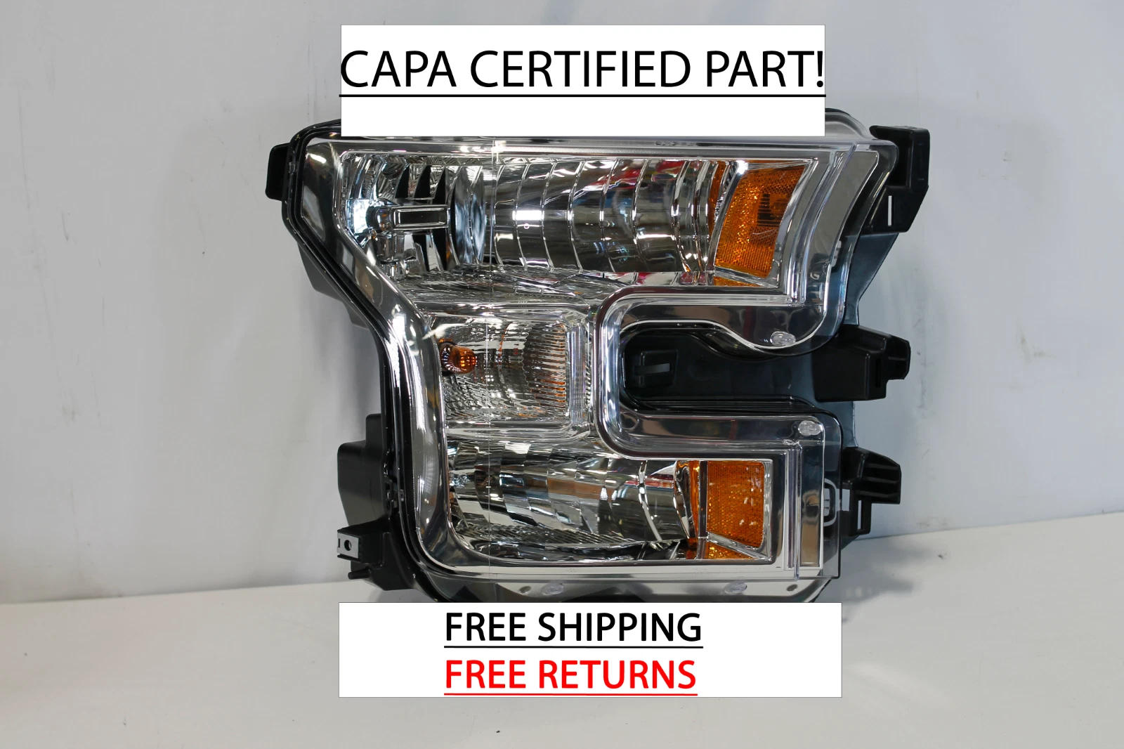 2015-2017 FORD F-150 RIGHT PASSENGER SIDE HALOGEN HEADLIGHT NEW CAPA