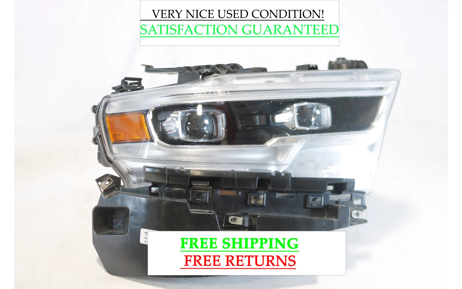 2019-2024 Dodge Ram 1500 Right Passenger Side Full Led Headlight Nice Oem