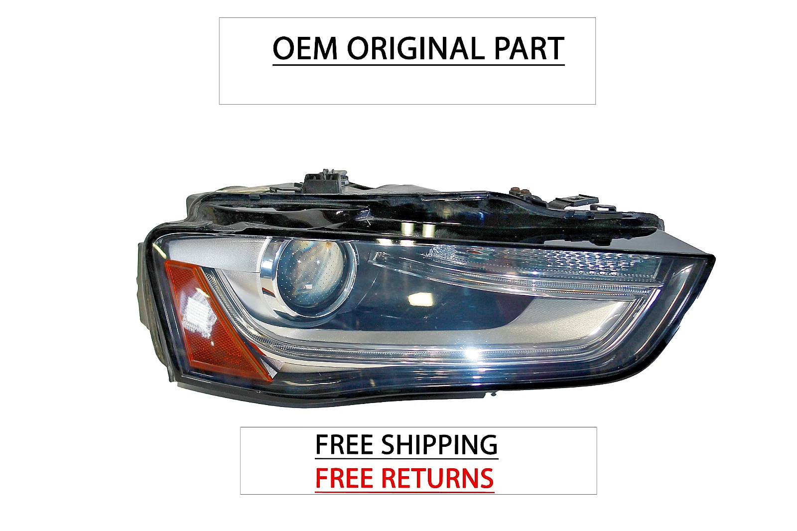 2013-2016 AUDI A4 S4 RIGHT PASSENGER SIDE XENON HID HEADLIGHT OEM