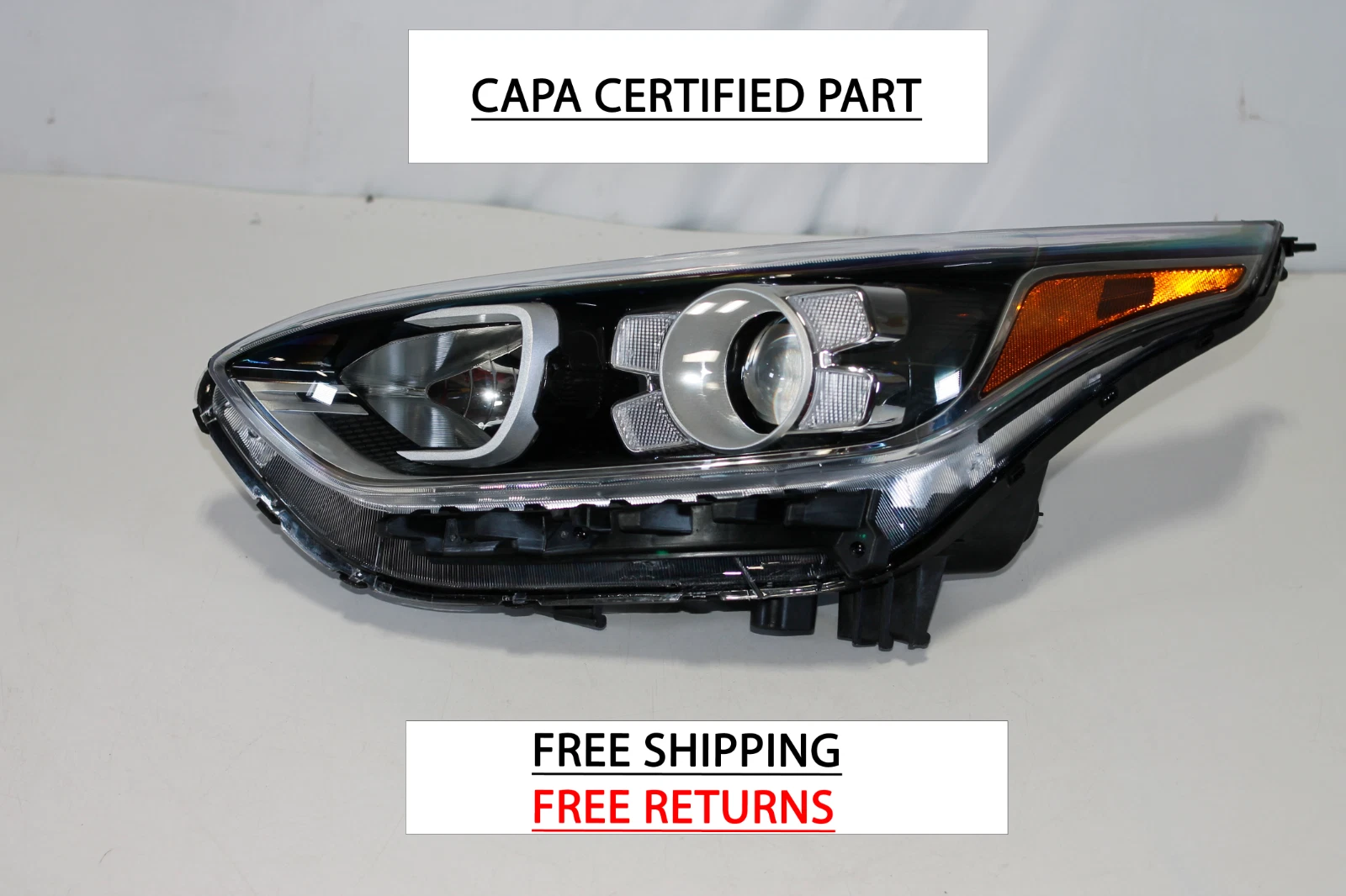2019-2021 KIA FORTE LEFT DRIVER SIDE HALOGEN HEADLIGHT NICE NEW CAPA
