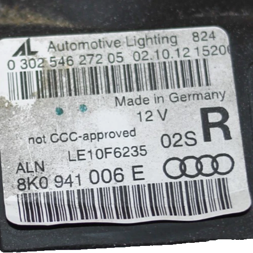 2013-2016 AUDI A4 S4 RIGHT PASSENGER SIDE XENON HID HEADLIGHT OEM - Image 2